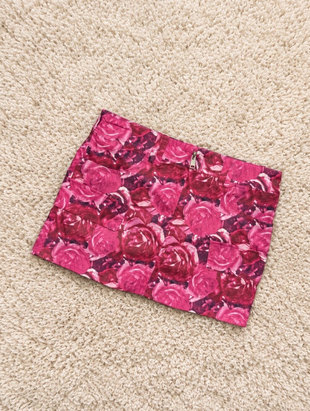 Nasty Gal Pink Floral Rose Mini Skirt 4 Small